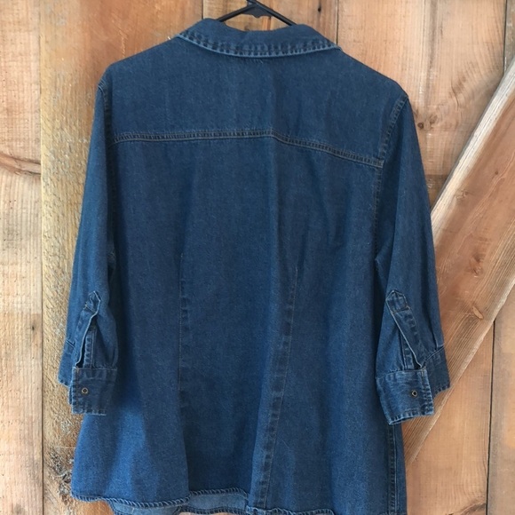 ENCORE denim jacket with 3/4 sleeves size 18 - Picture 4 of 5